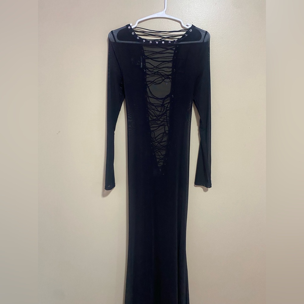 Fashion Nova Black Lace-Up Detail